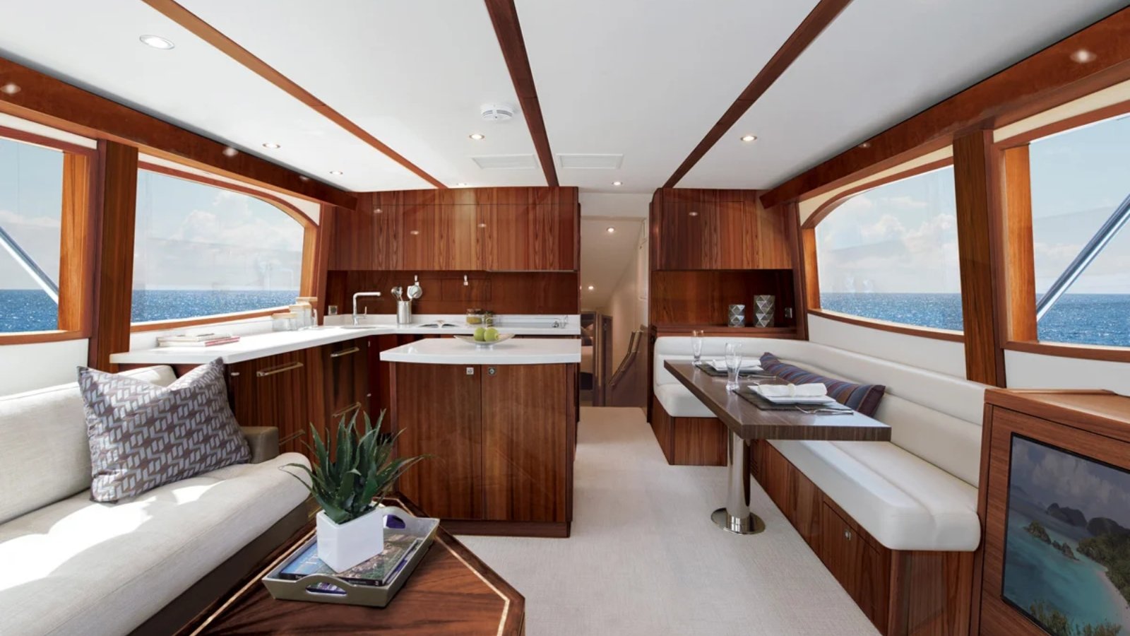 Bespoke interior joinery aboard a luxury yacht